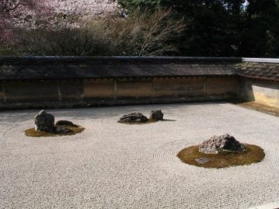 сад «сухого пейзажа» Рёан-дзи в Киото