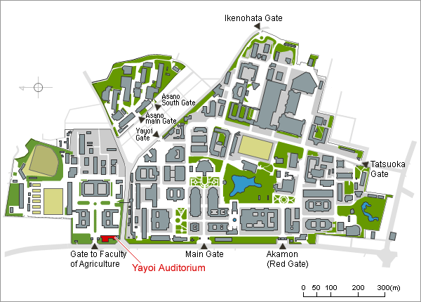 Схема кампуса Хонго